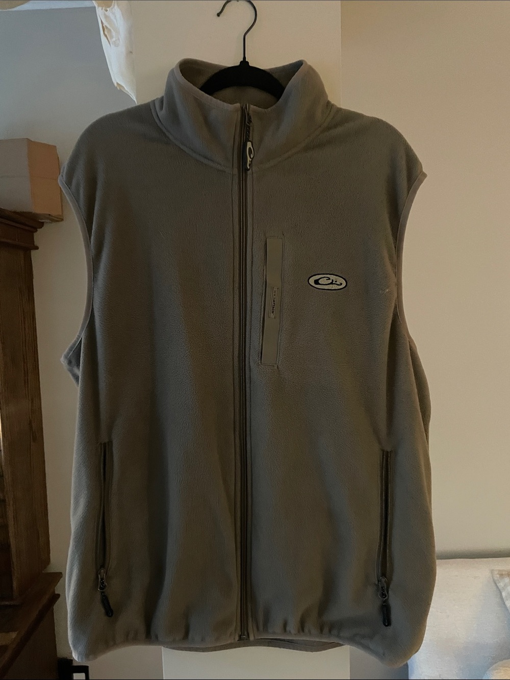 Drake Waterfowl Gray Men's Full‑Zip Fleece Vest